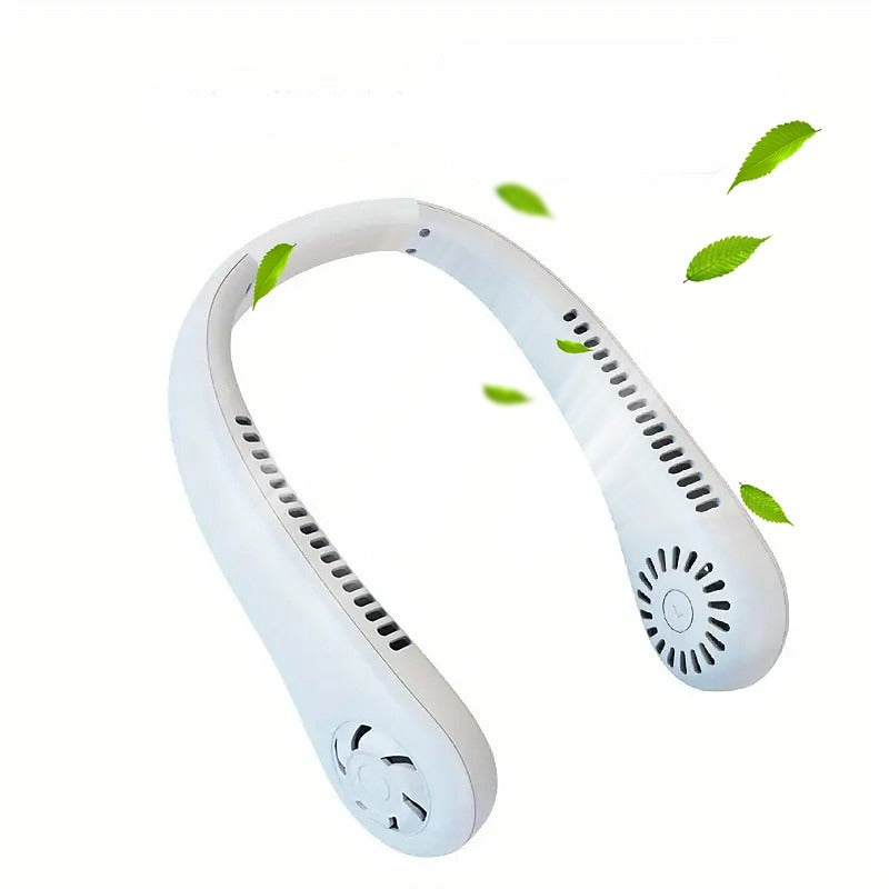Portable Neck Fan USB Rechargeable Adjustable Personal Fan for Indoor & Outdoor Use