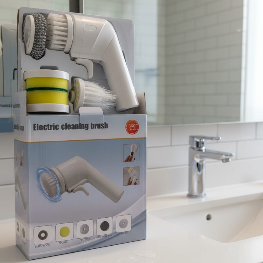 MAGIC BRUSH 5-in-1 Electric Cleaning Brush for Bathroom and Kitchen